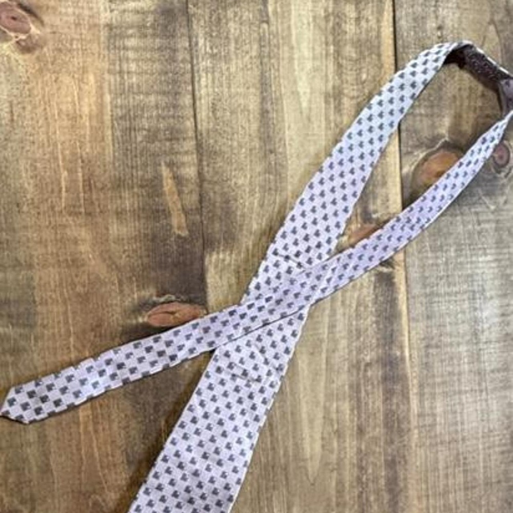 Paul Jones Men's Pink Geometric Silk Necktie Classic Business Wedding Tie